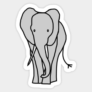 Big Grey Elephant Sticker